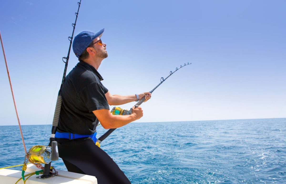 angler on fishing charter in key largo